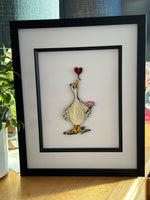 Quilled Paper Duck Picture with Heart