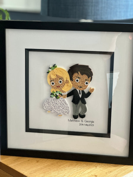 Quilled Bride & Groom Picture