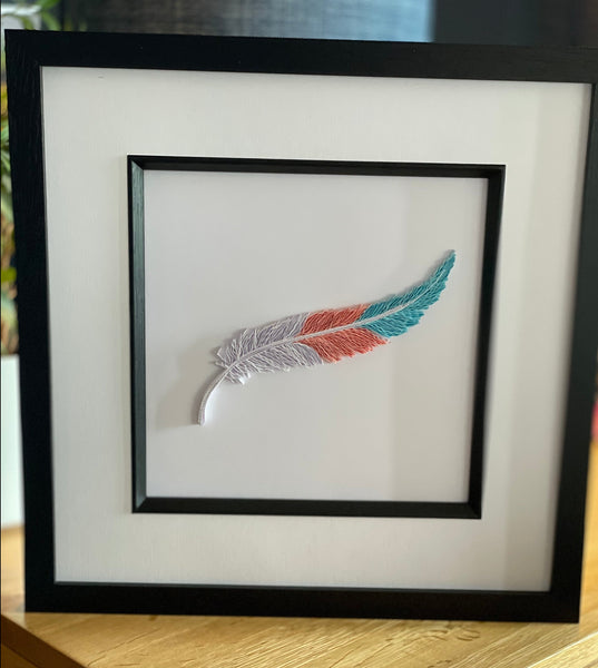 Quilled Paper Trans Feather Picture