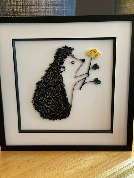 Quilled Paper Hedgehog Picture
