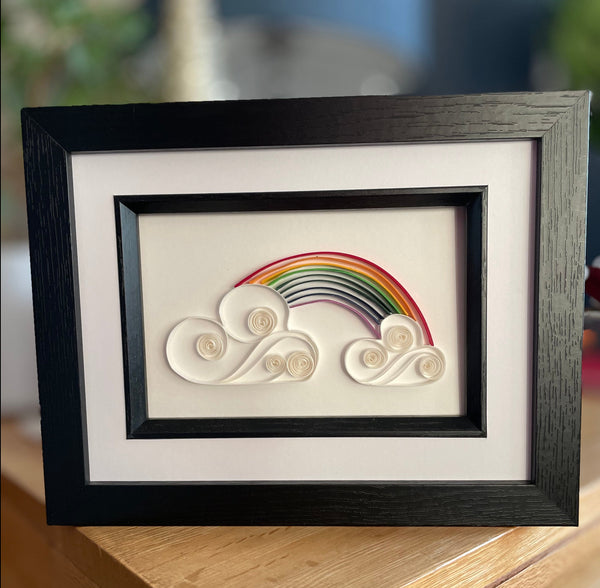 Quilled Cloud and Rainbow Picture