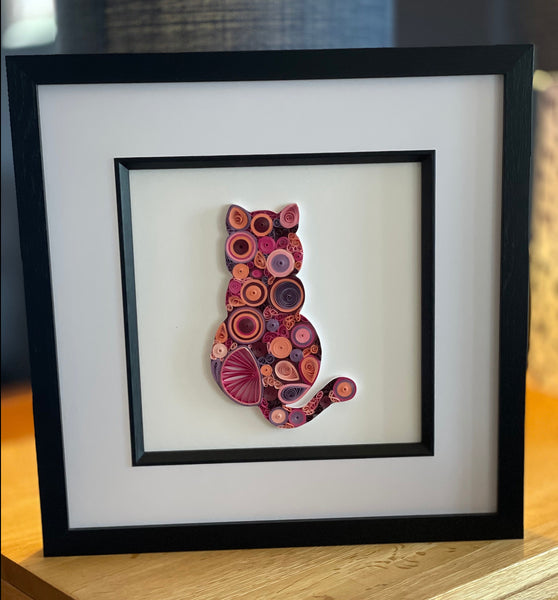 Quilled Paper Cat Picture