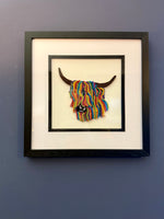 Quilled Paper Highland Cow Picture